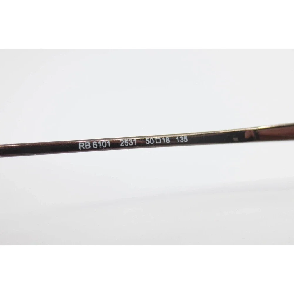 Ray-Ban RB 6101 2531 Gunmetal Brown Semi-Rimless Eyeglasses 50-18-135